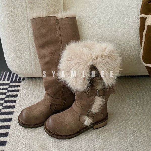 Street Fashion Winter 2025 - Designer hoge dameslaarzen mode warme hakken