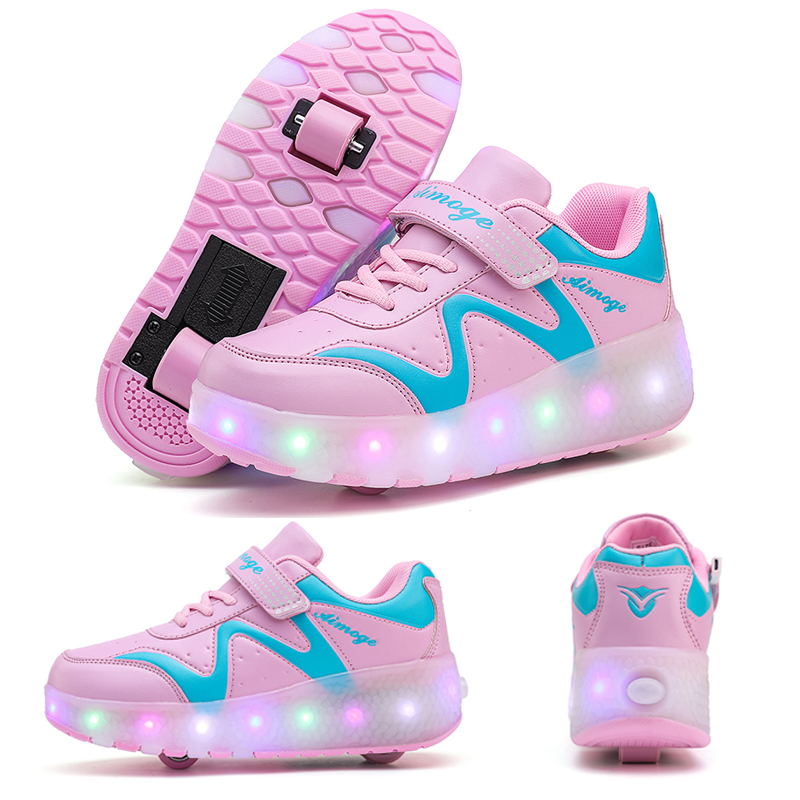 Street Fashion Boy - Mode lichtgevende rolschaatsen LED-lichtschaatsen Eenvoudige mode