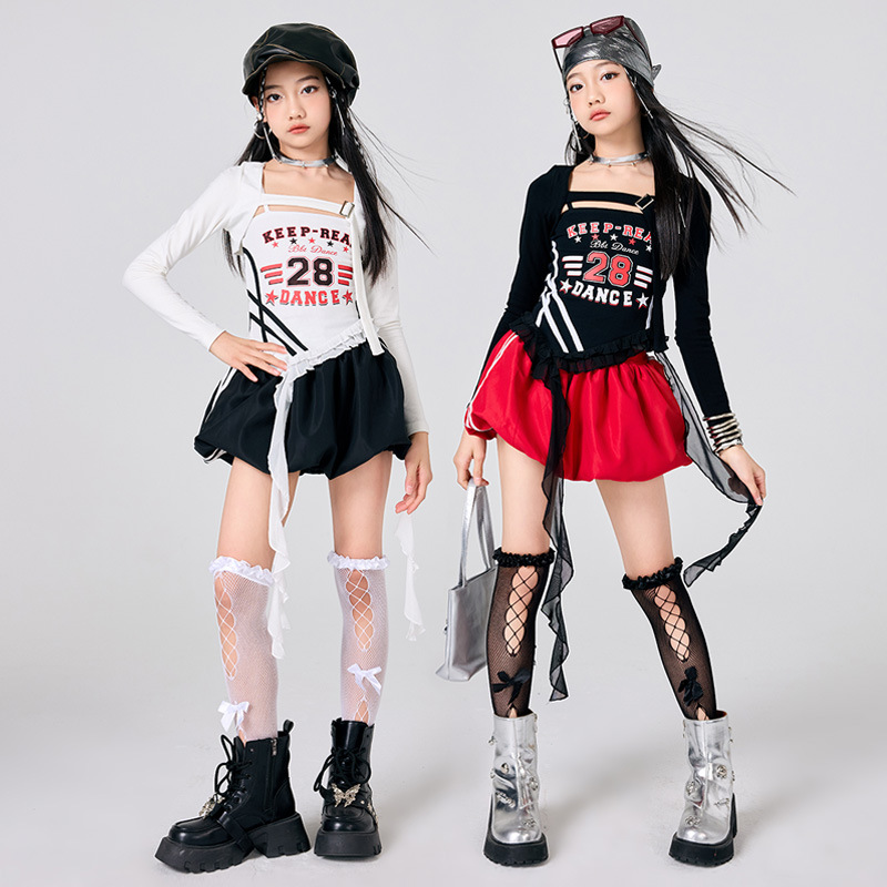 Street Fashion Kpop - Nieuwe Meisjes K-Pop Jazz Podiumoutfits Zwart