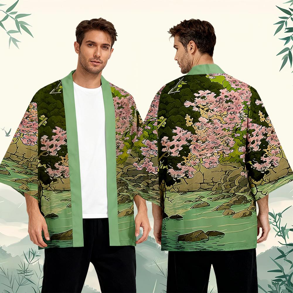Street Fashion Kimono - Kersenbloesem Patroon Japanse Stijl Kimono Unisex
