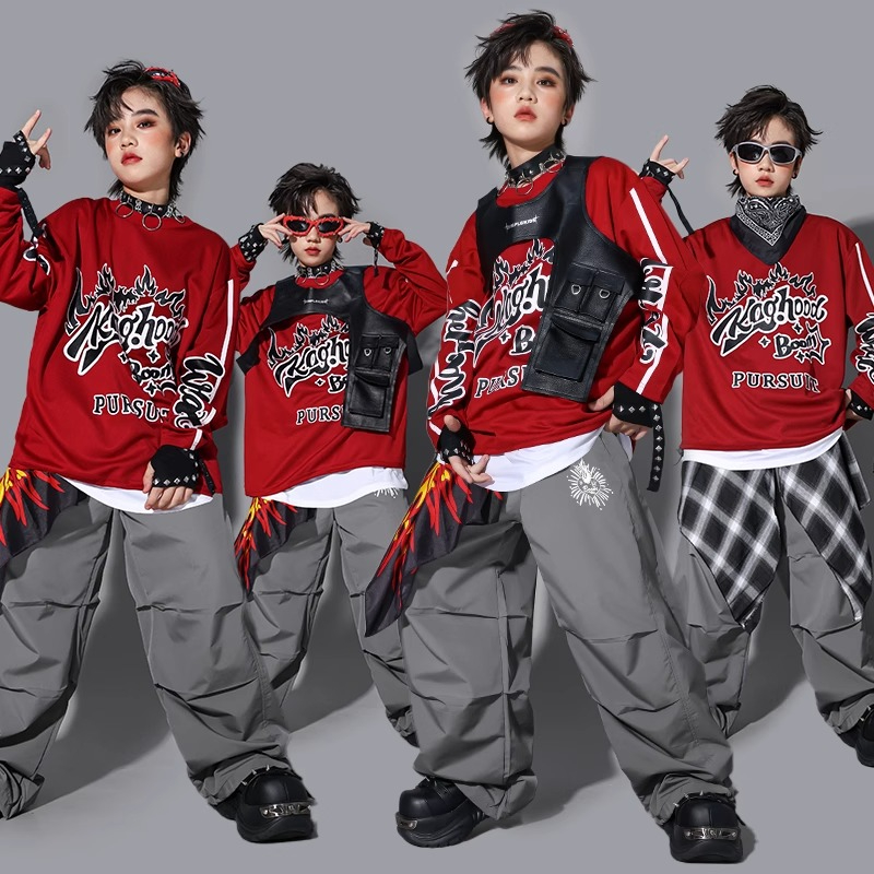 Street Fashion Boy - Jongens K-pop Sweatshirt Mode Vest Losse