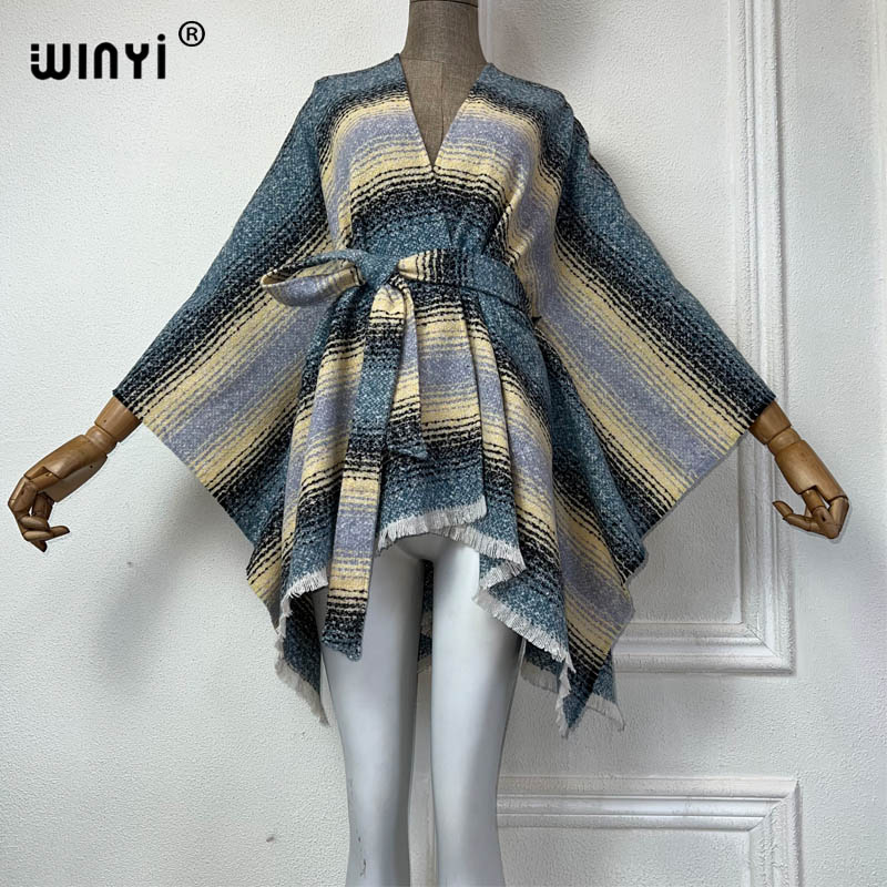 Street Fashion Kimono - Winyi Winterjas Voor Dames Retro Losse