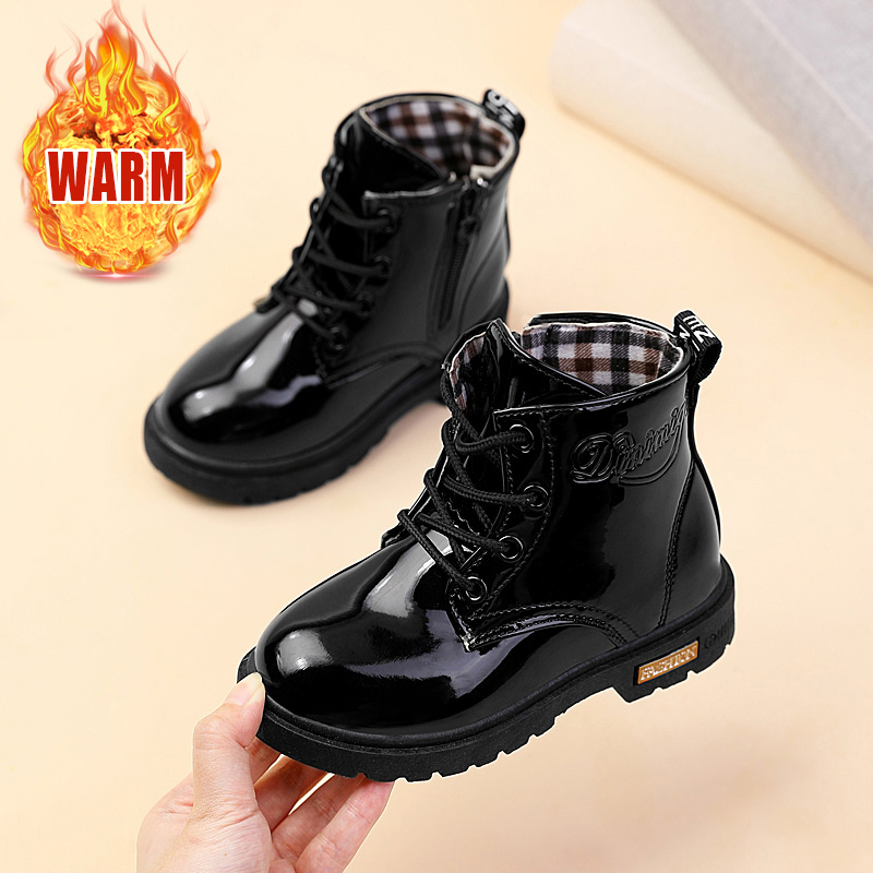 Street Fashion Boy - 2025 Nieuwe Winter Kinderschoenen PU Leer