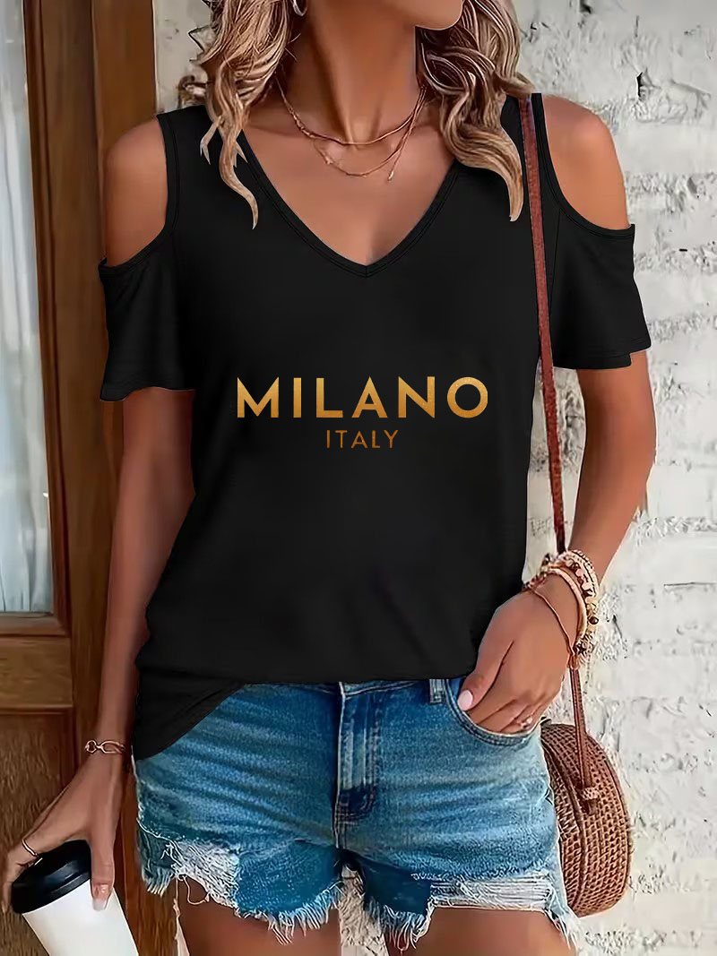 Street Fashion Milano - Fashion Milano Italia T-shirt met opdruk,