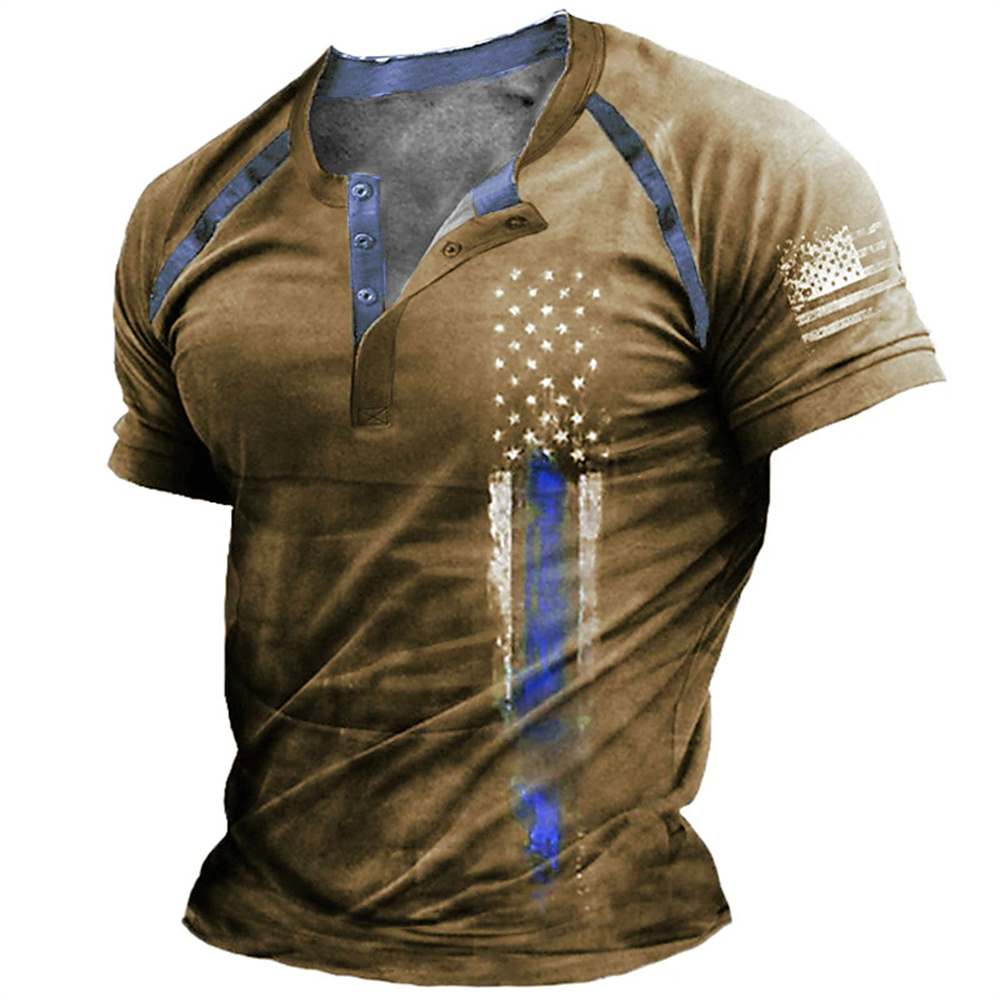Street Summer Fashion - Grappige 3D Amerikaanse vlag print heren