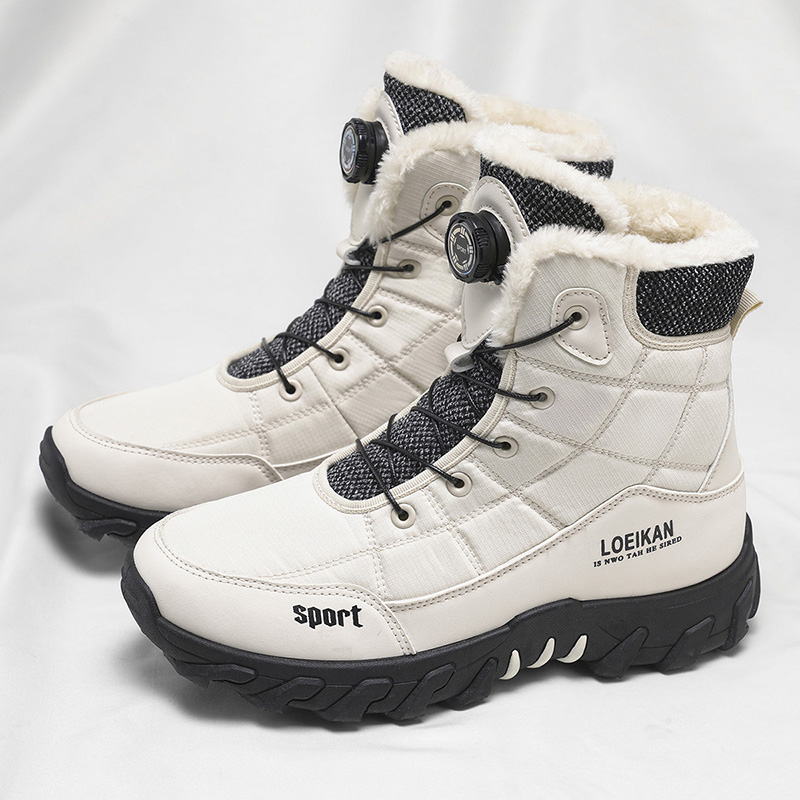 Street Fashion Winter 2025 - Hoge herenschoenen met fleecevoering, verdikte comfortabele