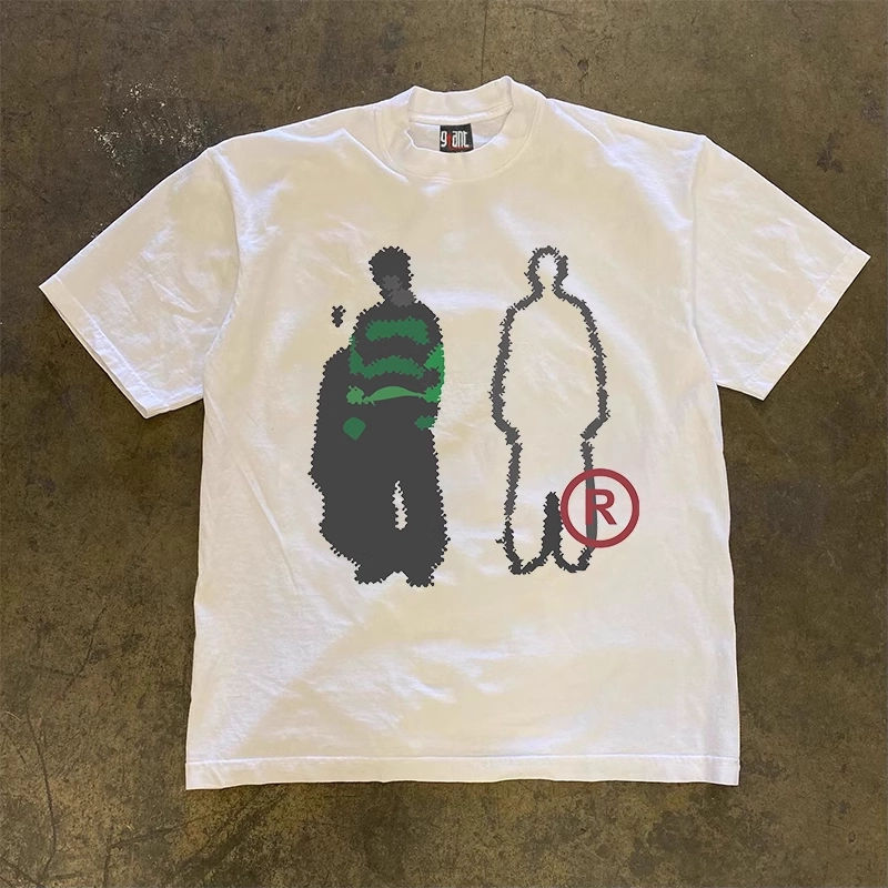 Street Fashion Asian Men - Aziatische maat hiphop print 100% katoen