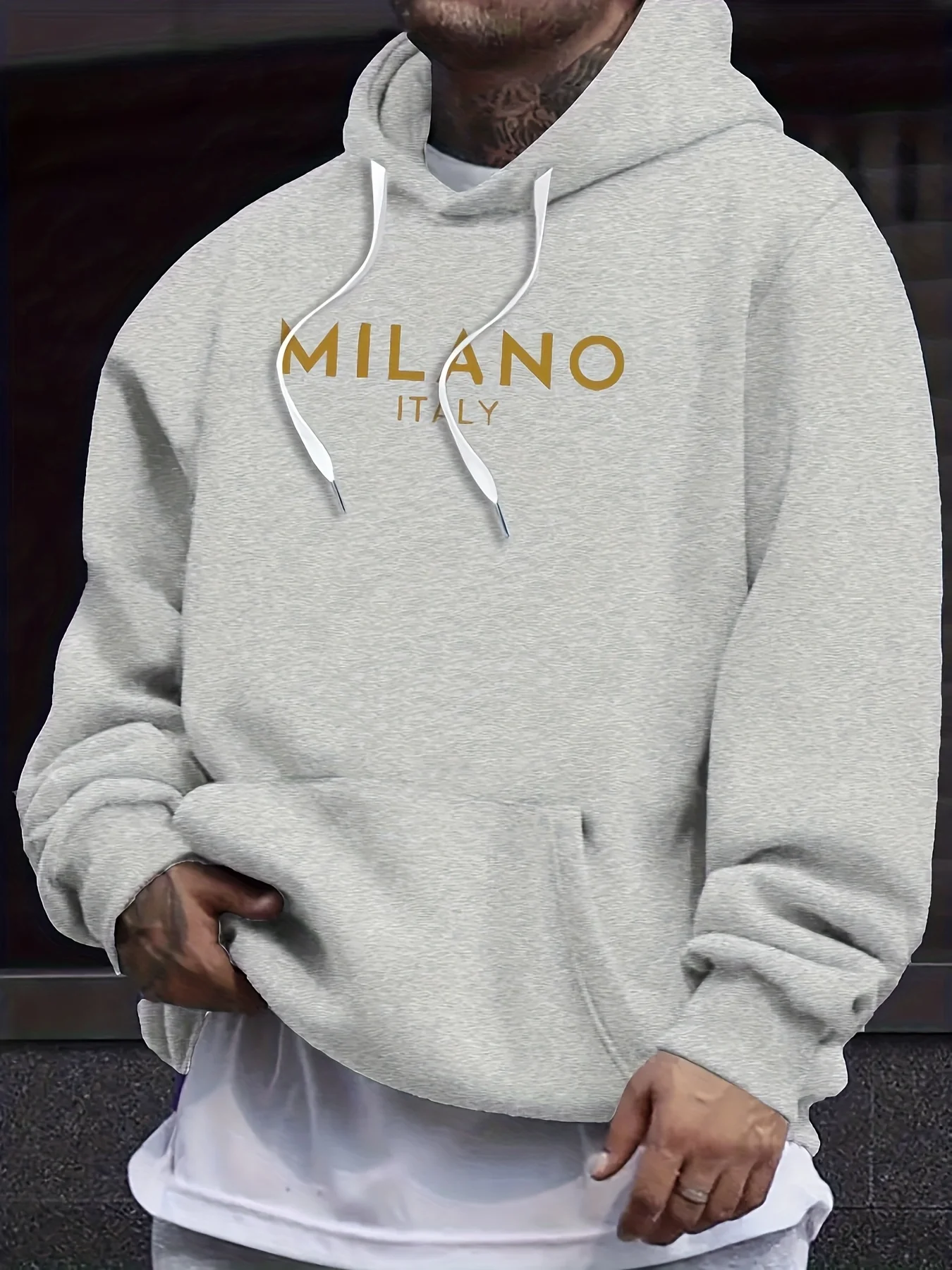 Street Fashion Milano - Herfst- en wintersweatshirt met capuchon, MILANO