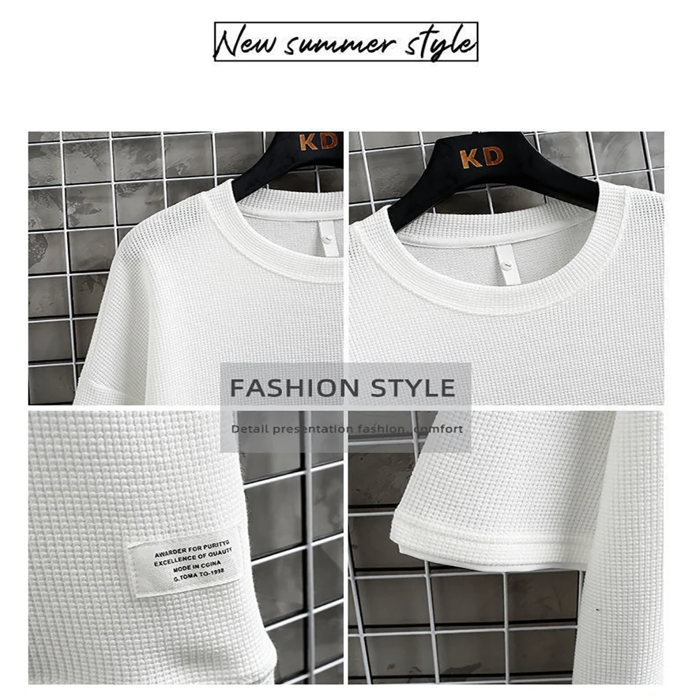 Zomer heren waffle gebreide tr - Street Summer Fashion recensie en prijs
