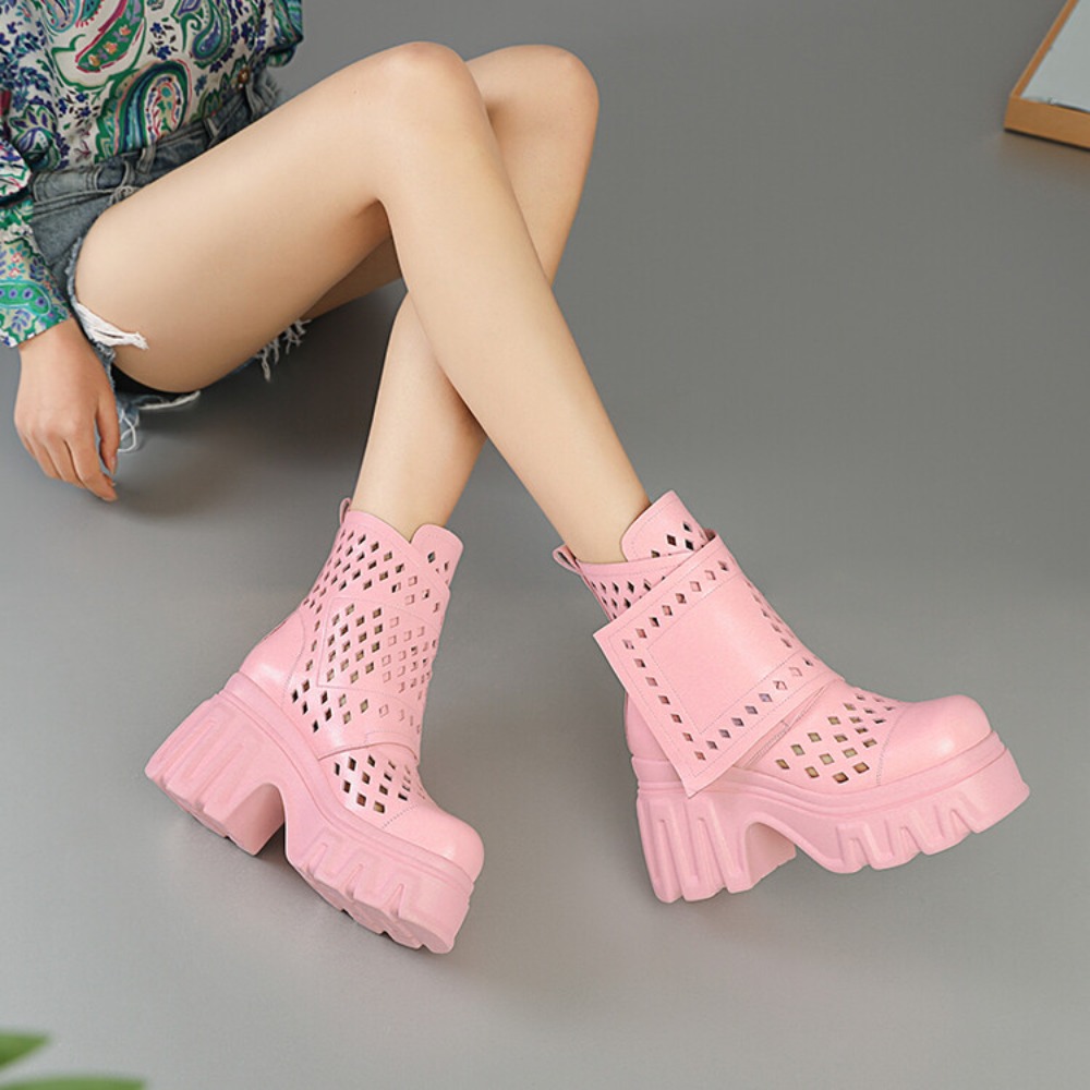 Nieuwe collectie roze platform - Street Fashion Outfit recensie en prijs