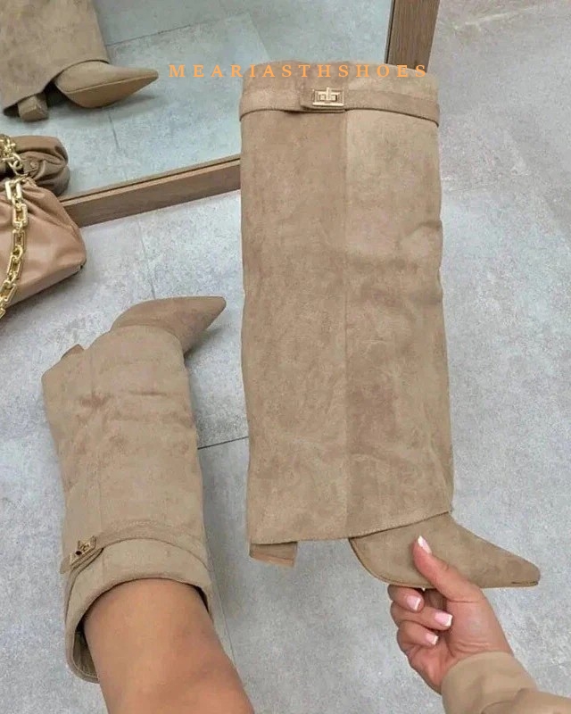 Vrouwen Dikke Hak Knie Hoge La - Street Fashion Winter 2025 recensie en prijs