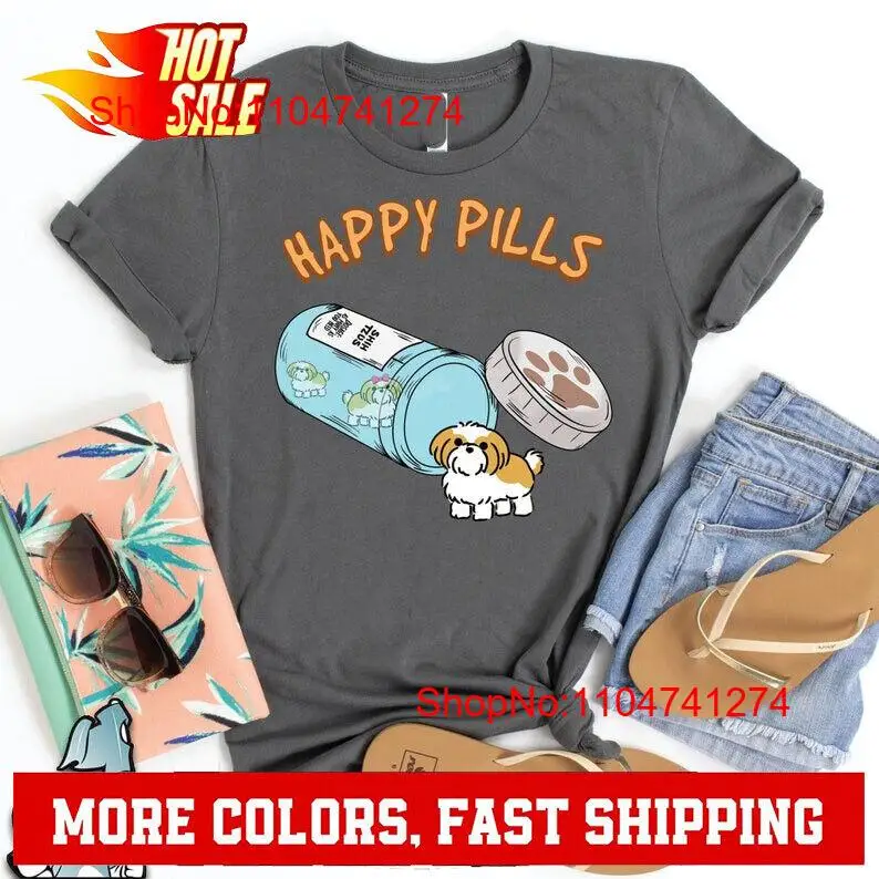 Shih Tzu Happy Pills T-shirt H - Street Fashion Mood recensie en prijs