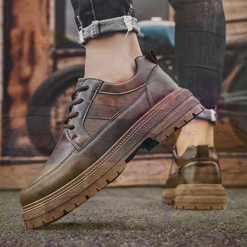 Donker natuurlijk leer Mode-sn - Street Fashion Asian Men recensie en prijs