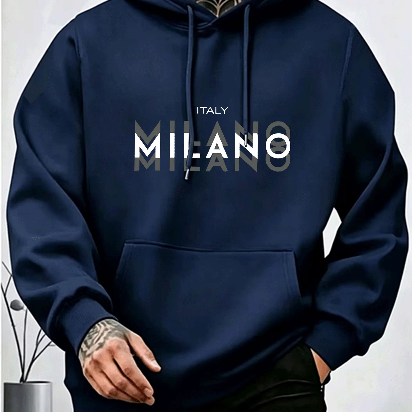Heren MILANO Hoodie met letter - Street Fashion Milano recensie en prijs