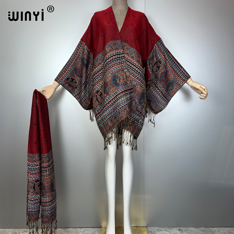 WINYI kimono maxi jas Afrika v - Street Fashion Kimono recensie en prijs