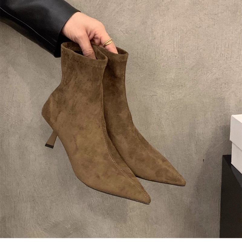 Dames Suède Stretch Enkellaarz - Street Fashion Dress recensie en prijs