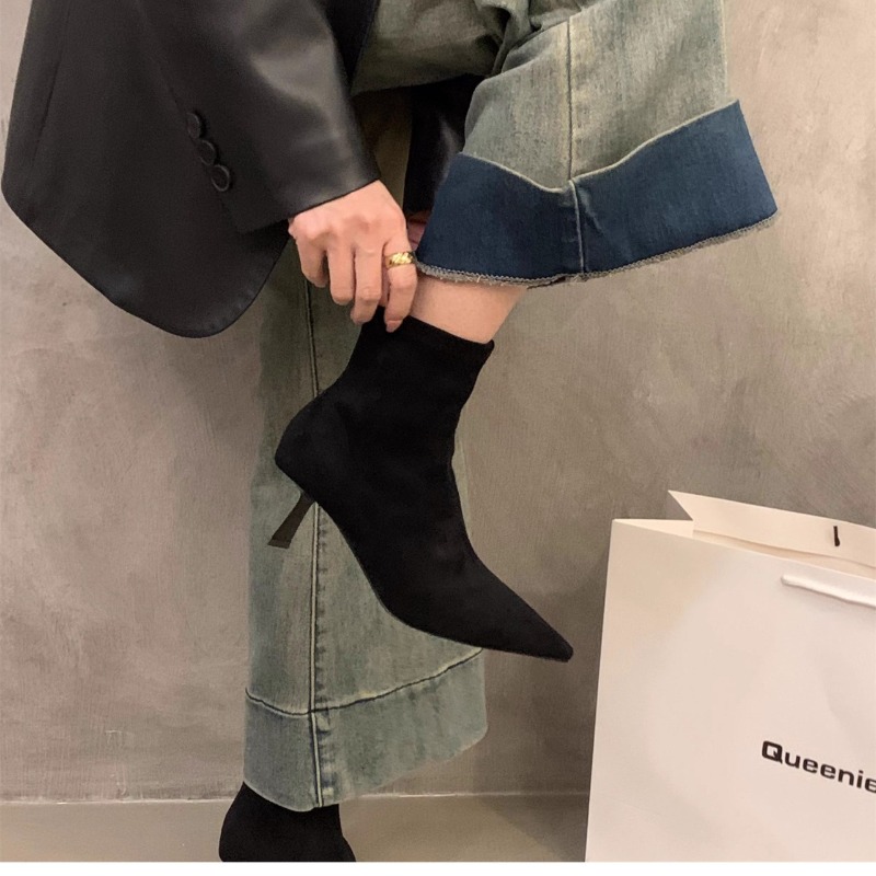 Dames Suède Stretch Enkellaarz - Street Fashion Dress recensie en prijs