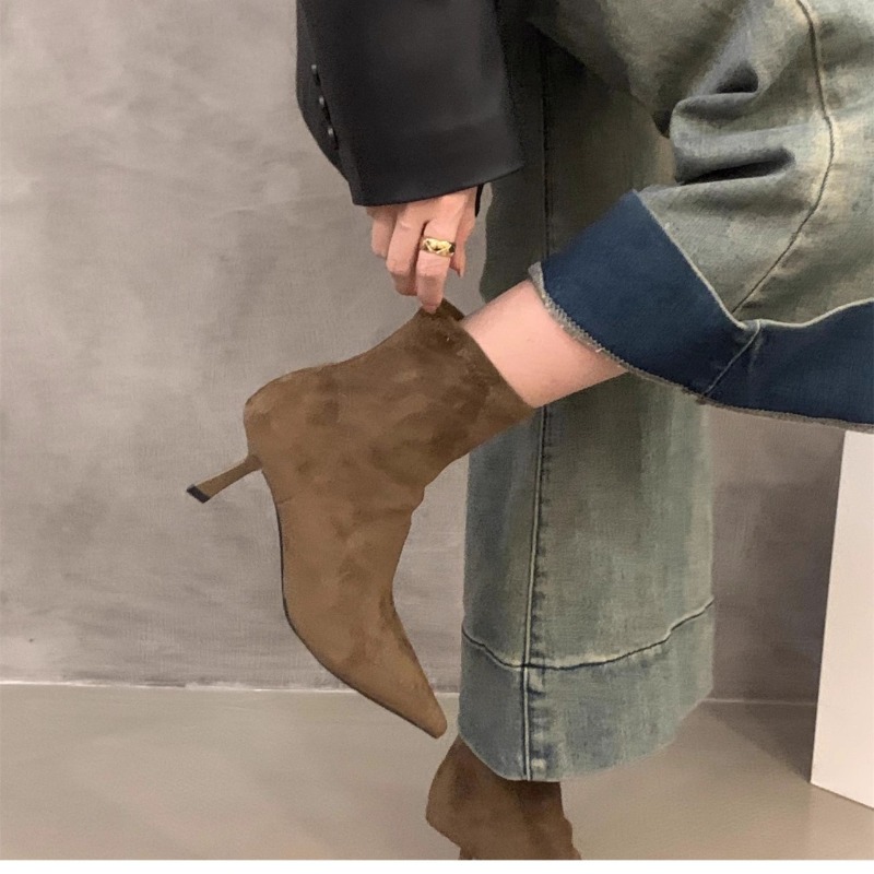 Dames Suède Stretch Enkellaarz - Street Fashion Dress recensie en prijs