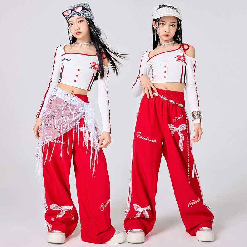 Meisjes Hip Hop Kleding Witte  - Street Fashion Kpop recensie en prijs