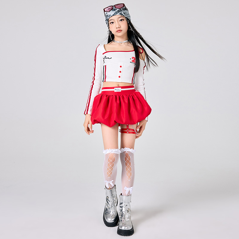 Meisjes Hip Hop Kleding Witte  - Street Fashion Kpop recensie en prijs
