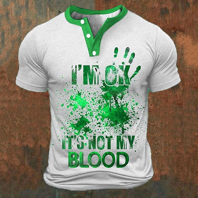 Grappige 3D-letterprint heren  - Street Summer Fashion recensie en prijs