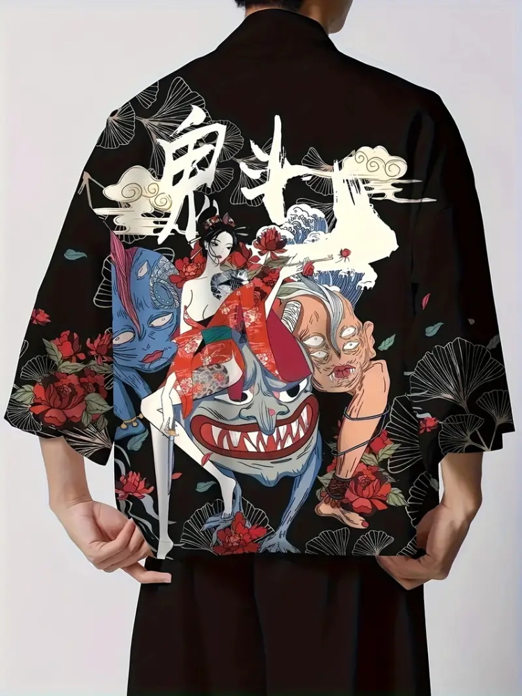 Herenmode Japanse Zomer Kimono - Street Fashion Kimono recensie en prijs