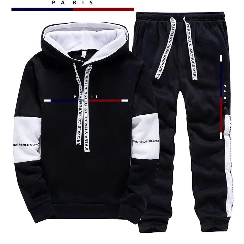 Parijse mode bedrukte herenset - Street Fashion Outfit recensie en prijs