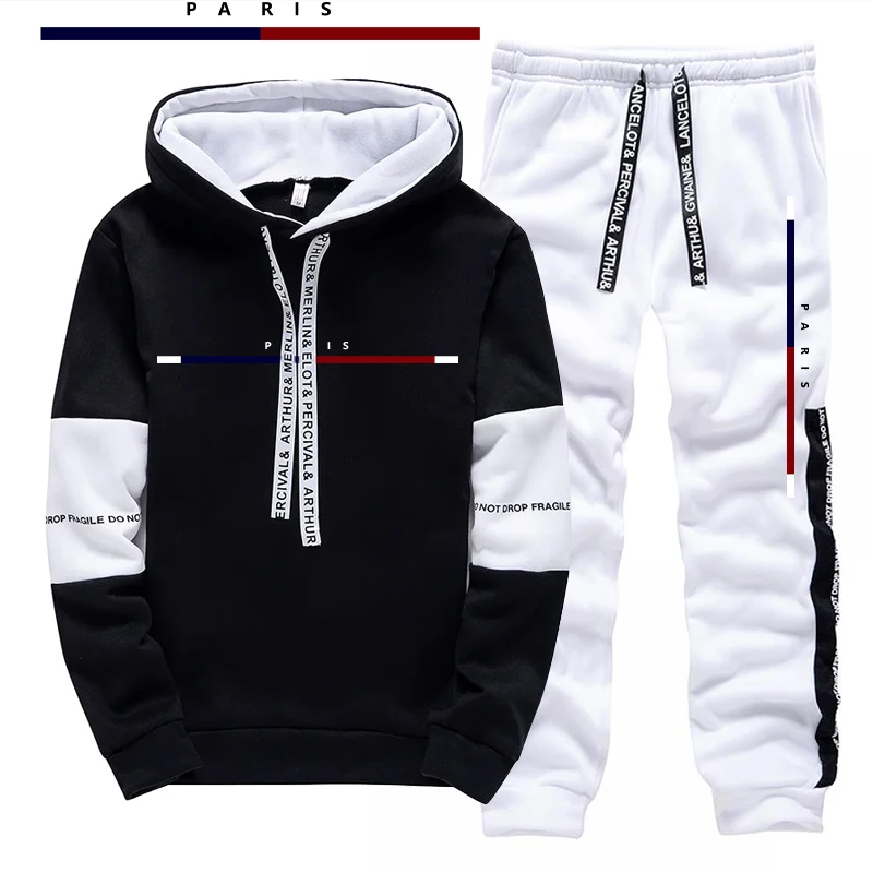 Parijse mode bedrukte herenset - Street Fashion Outfit recensie en prijs